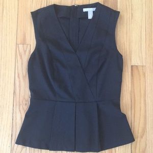 Banana republic black peplum top